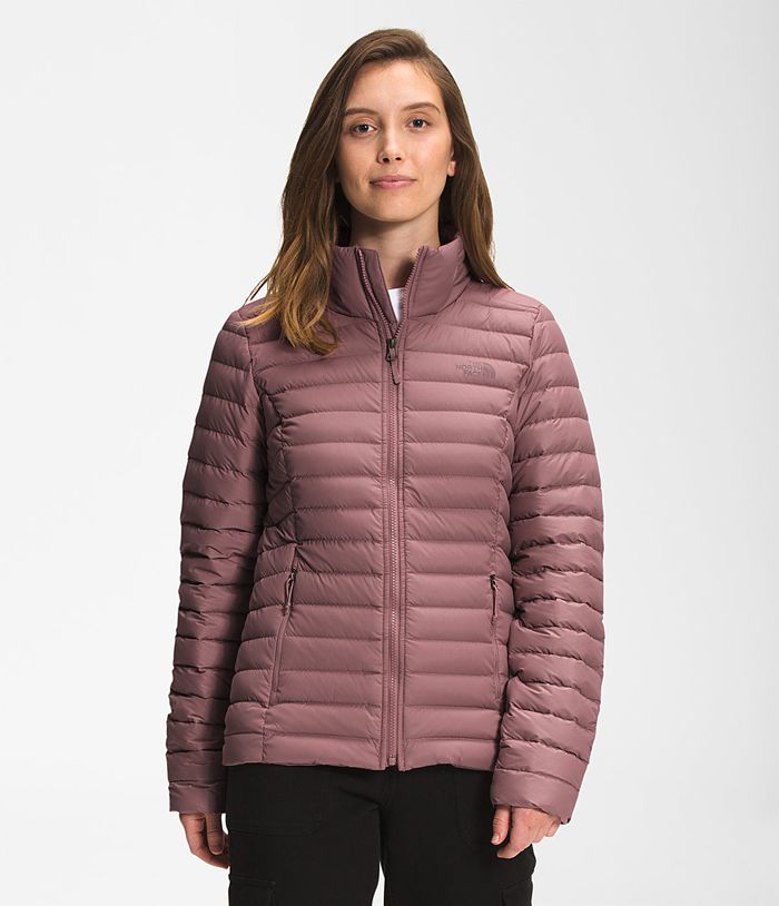 The North Face Womens Puffer Jacket Stretch 915XSFOER - Light Purple